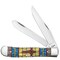 Case Cutlery Embellished Smooth Natural Bone Trapper 6254 S W/Color Wash/Black Definition Velvet Box Cross CAS-38713 - alternate 1